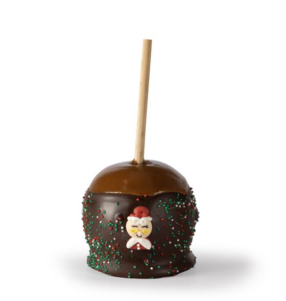 Sprinkled Dark Chocolate Topper Caramel Apple — Kilwins